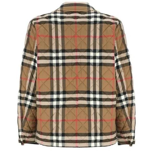 Burberry Brown Checkered Shirt Jacket
